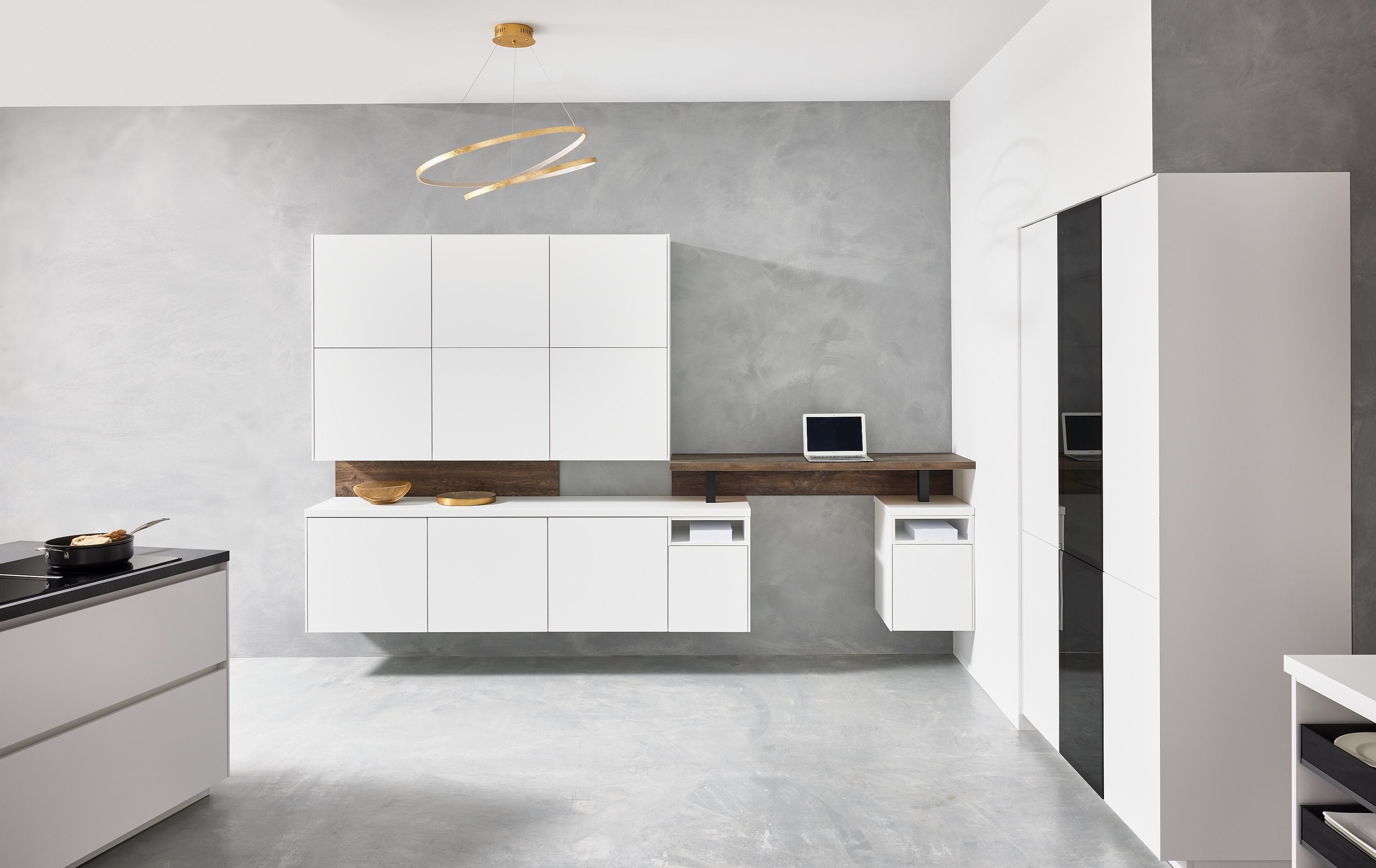 Puristische weiße Küche Nobilia