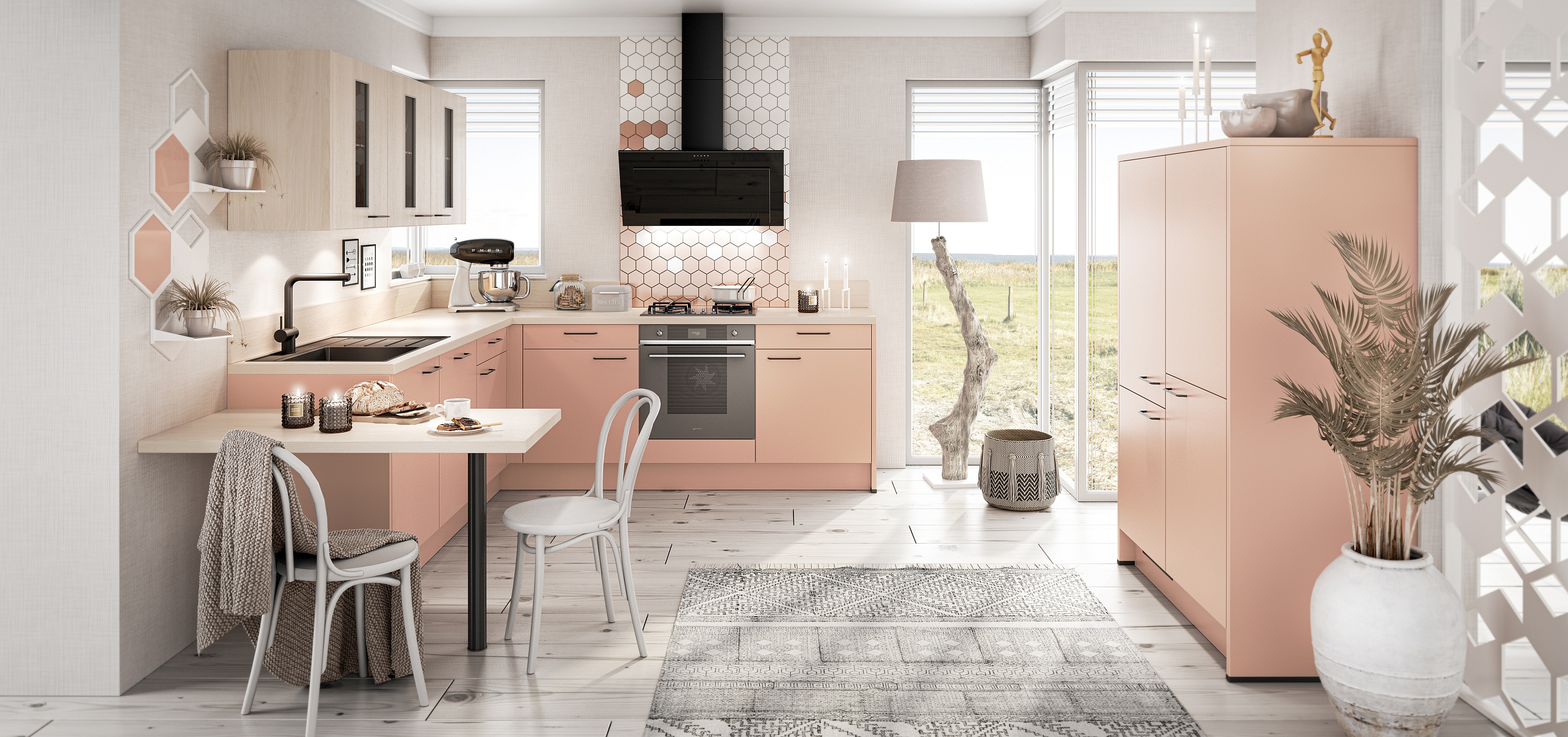 Artego Küche Pastell Apricot